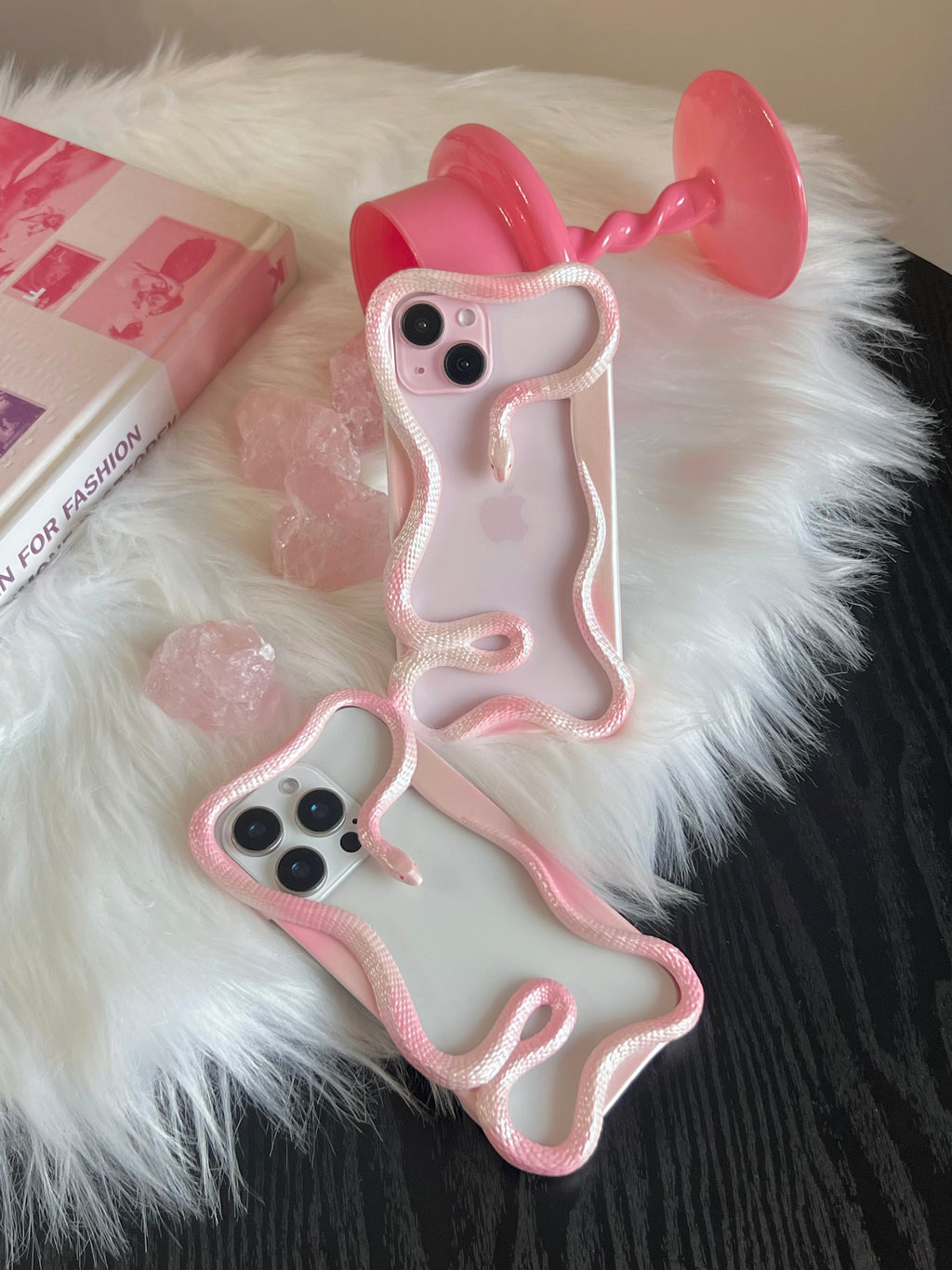 PINK DEVIL | Medusa Serpent 3D Printed iPhone Case – Sculptural Hard Shell