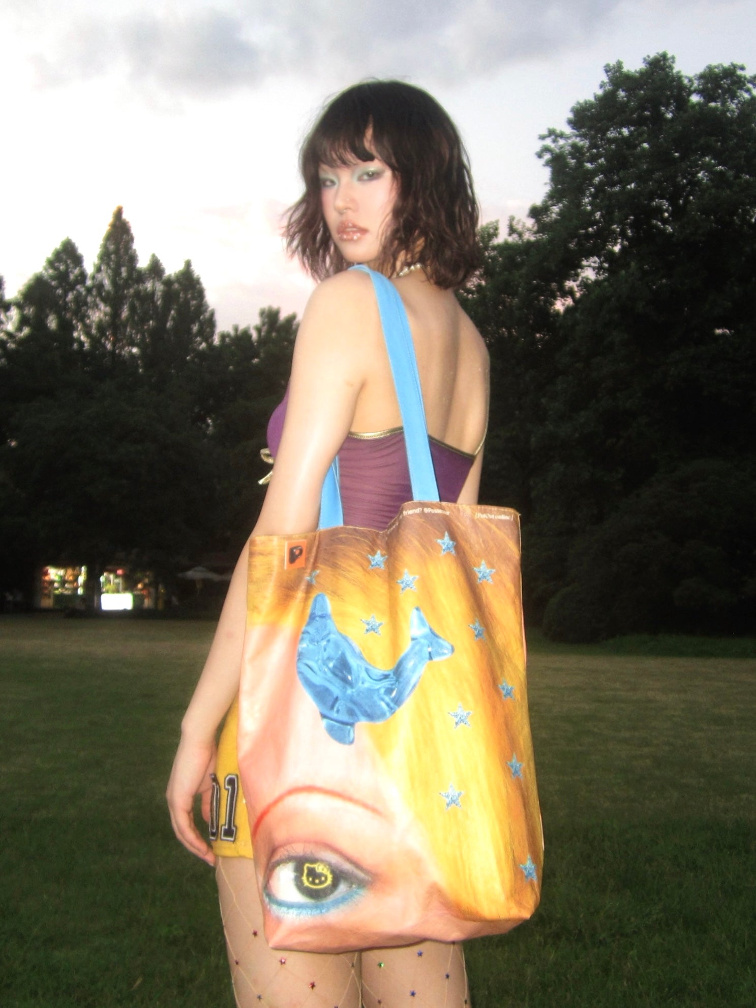 Y2K Millennium Girl Tyvek Tote Bag | Trendy DuPont Paper Shoulder Bag