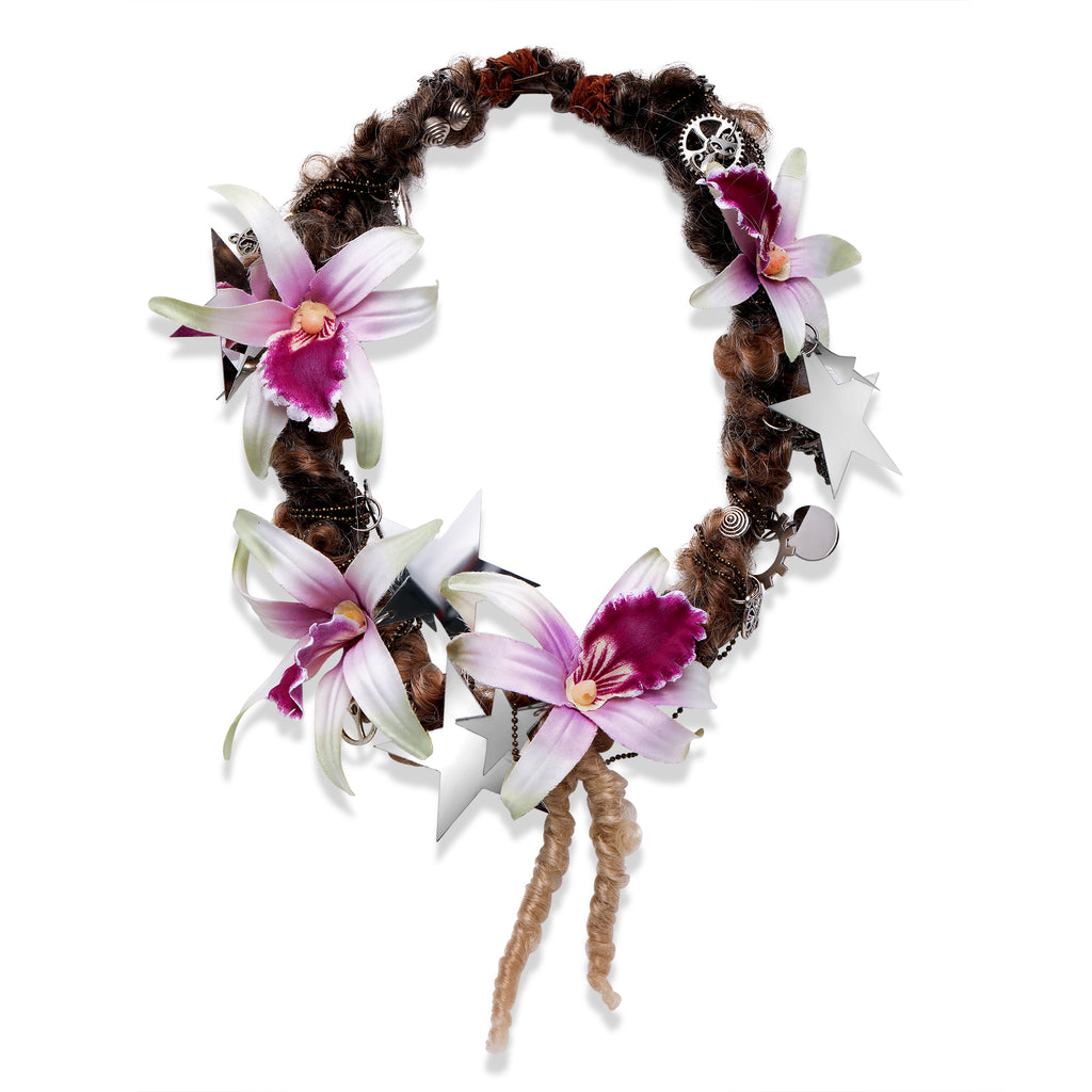 Mini Pink Orchids Handmade Necklace