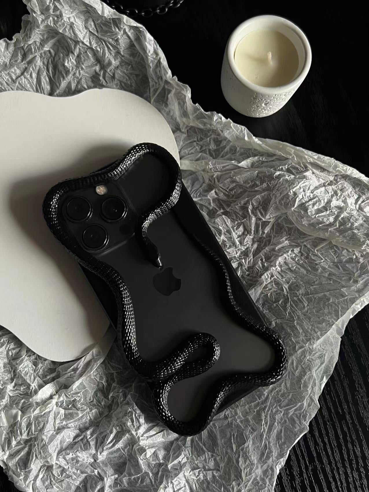 PINK DEVIL | Medusa Serpent 3D Printed iPhone Case – Sculptural Hard Shell