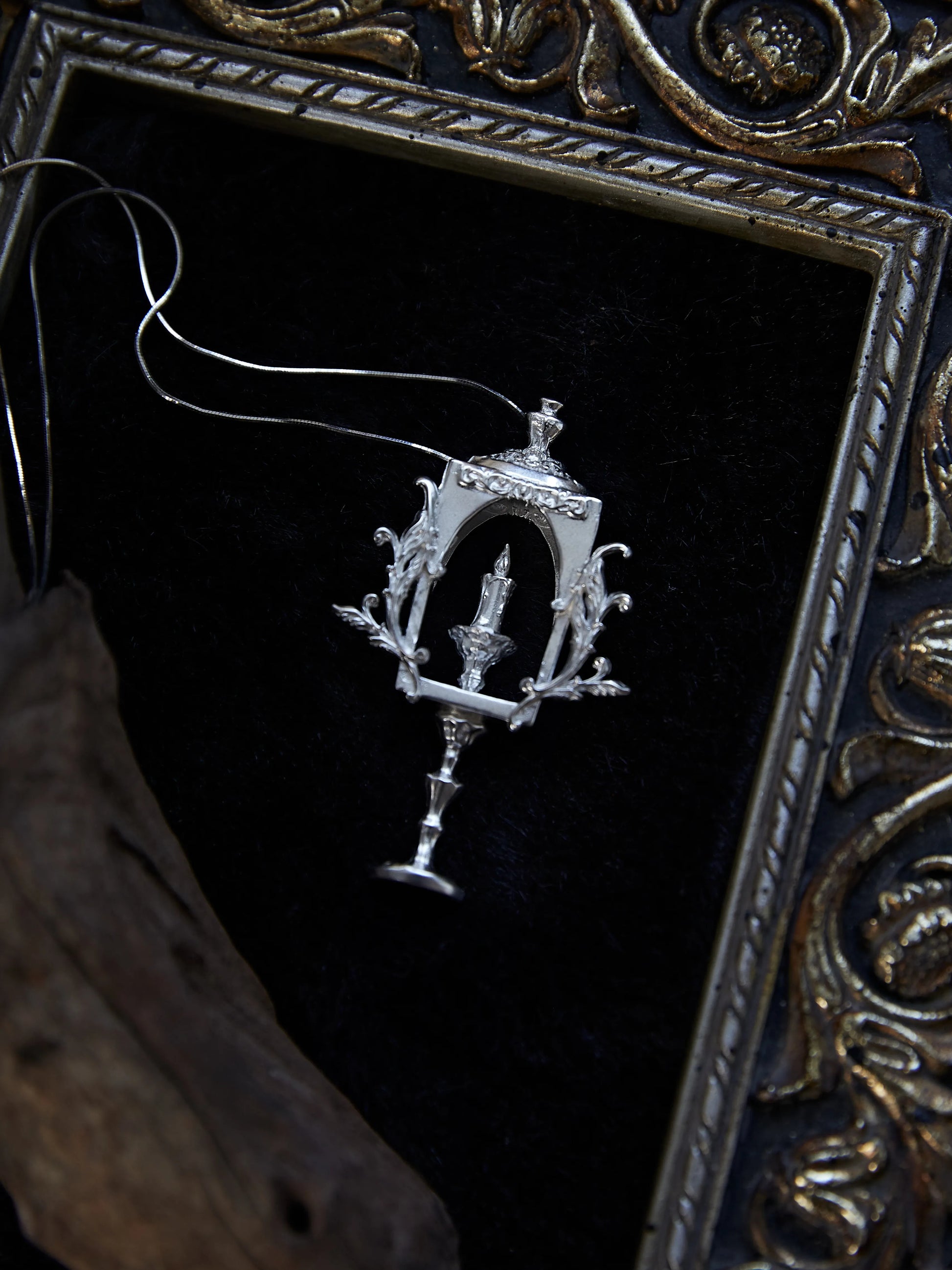 Candle & Chisel Sculptural Necklace - S925 Silver / Silver-Plated CopperCandle & Chise