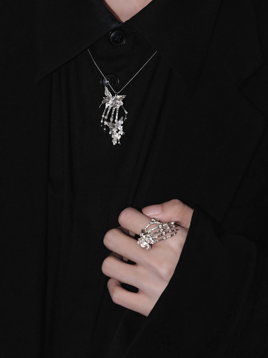 Anatomy of the Iris Ring | Hand Bone Gothic Statement Ring