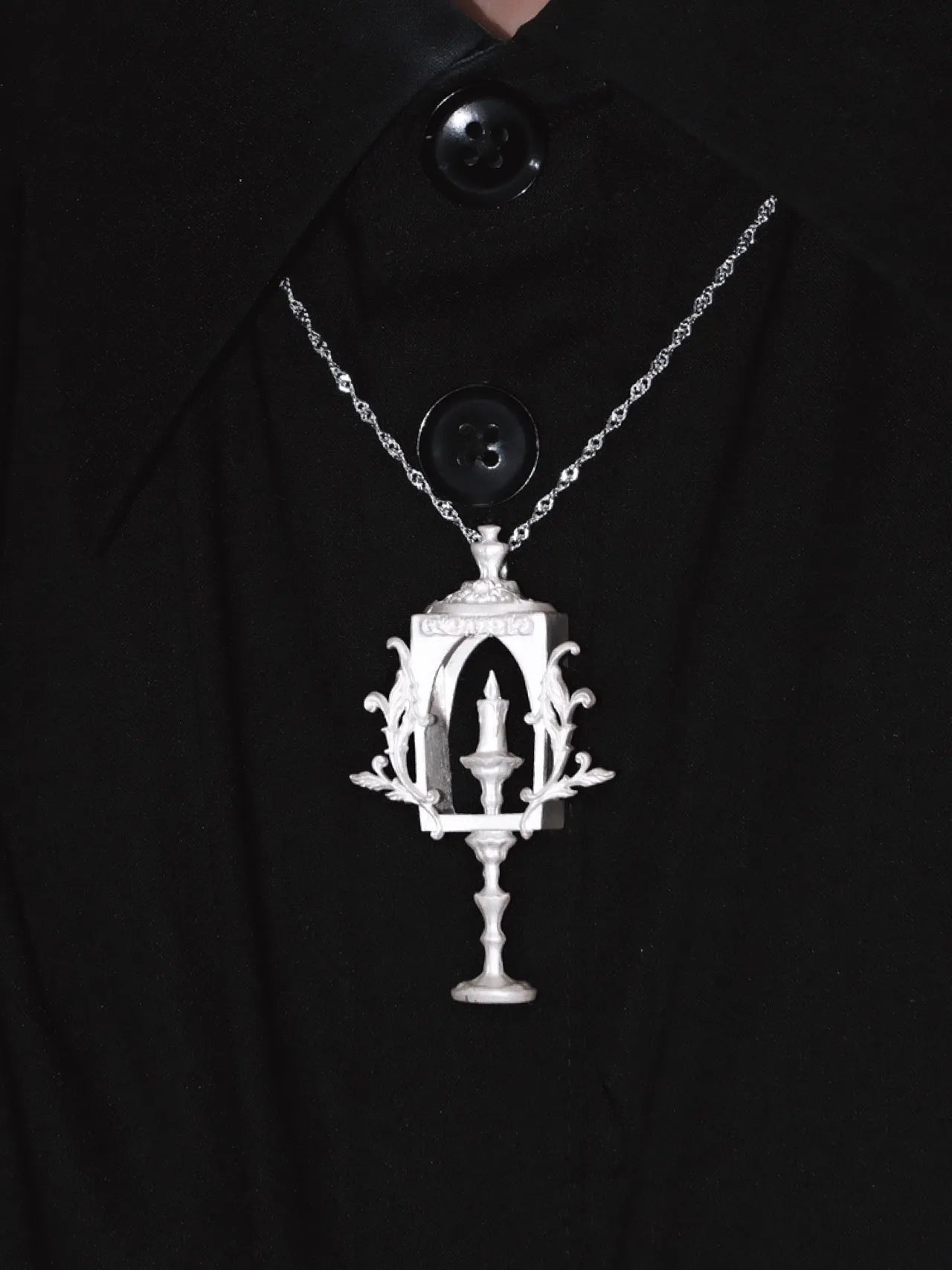 Candle & Chisel Sculptural Necklace - S925 Silver / Silver-Plated CopperCandle & Chise