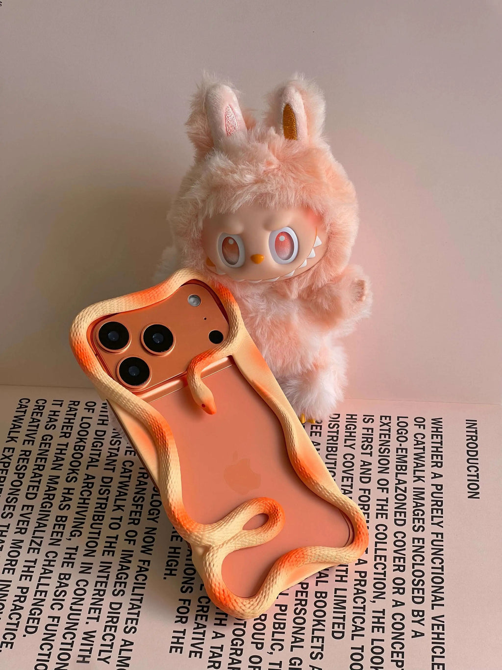 PINK DEVIL | Medusa Serpent 3D Printed iPhone Case – Sculptural Hard Shell