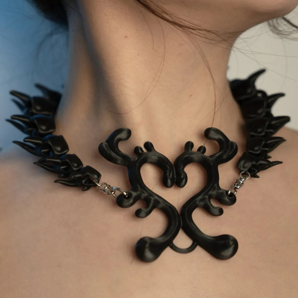Thorned Heart 3D Printed Gothic Choker