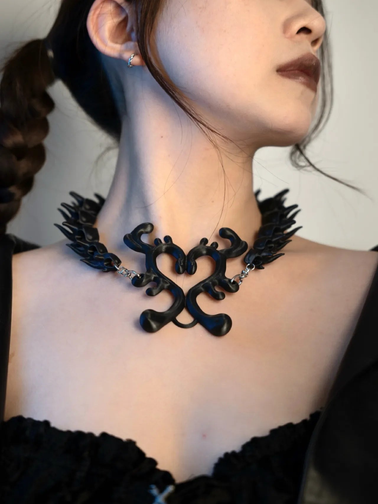 Thorned Heart 3D Printed Gothic Choker