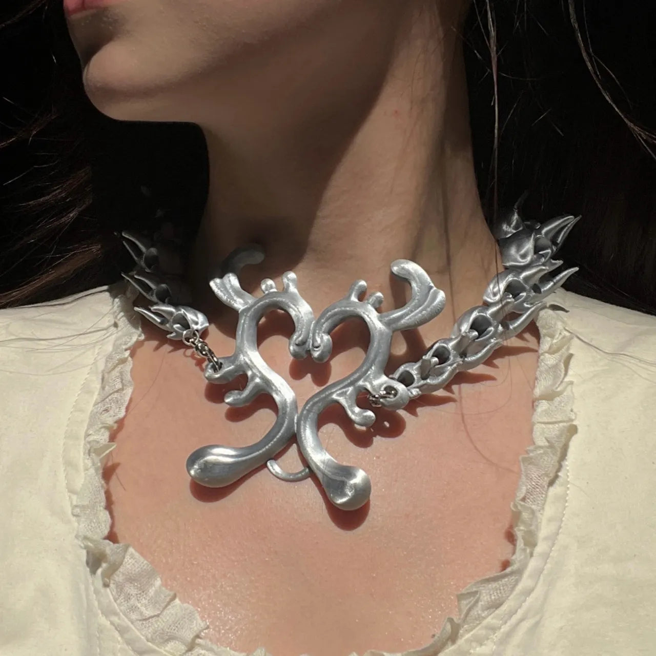Thorned Heart 3D Printed Gothic Choker