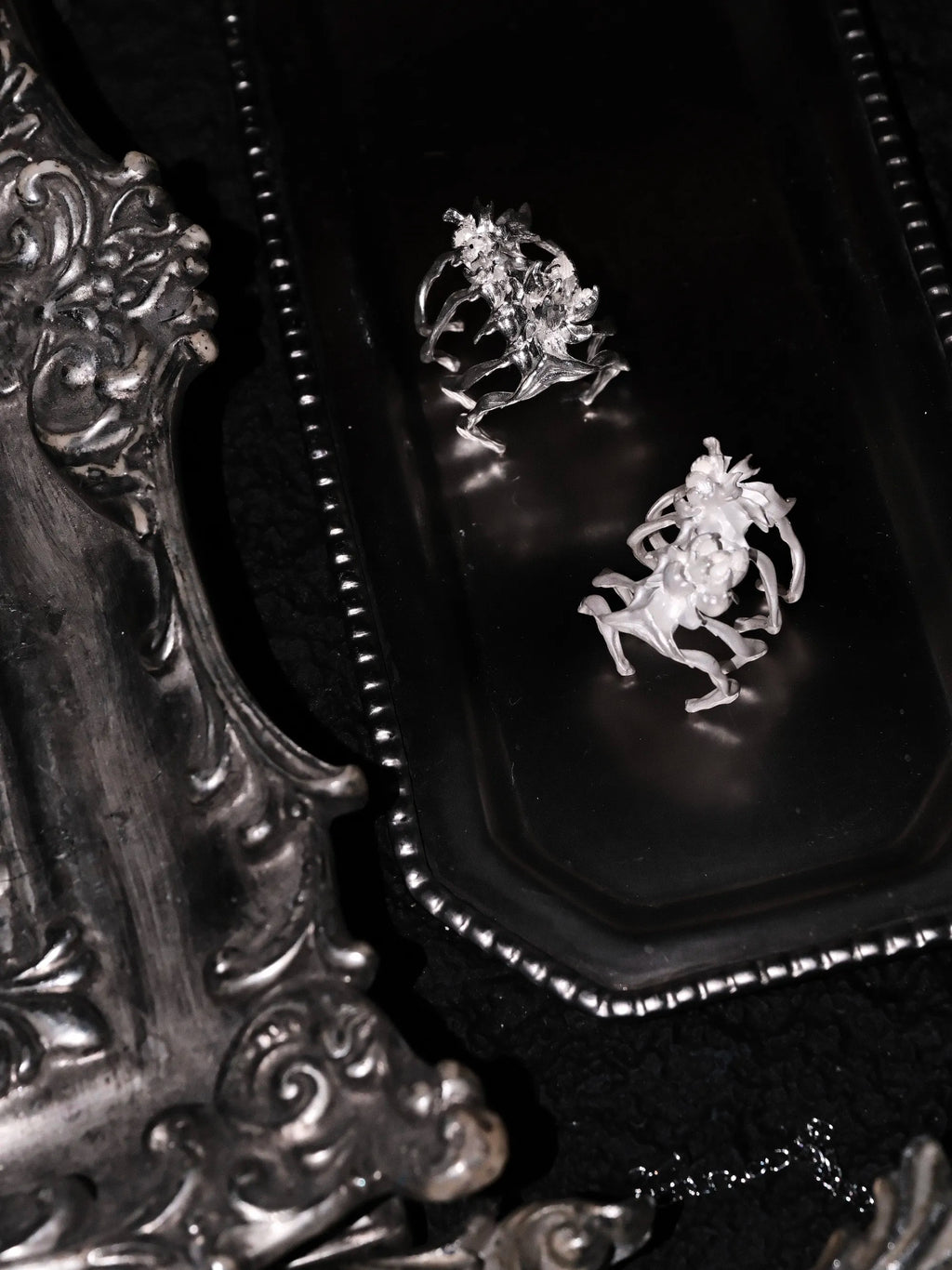 Bone Bloom Ring | Sterling Silver Gothic Floral Skeleton Ring