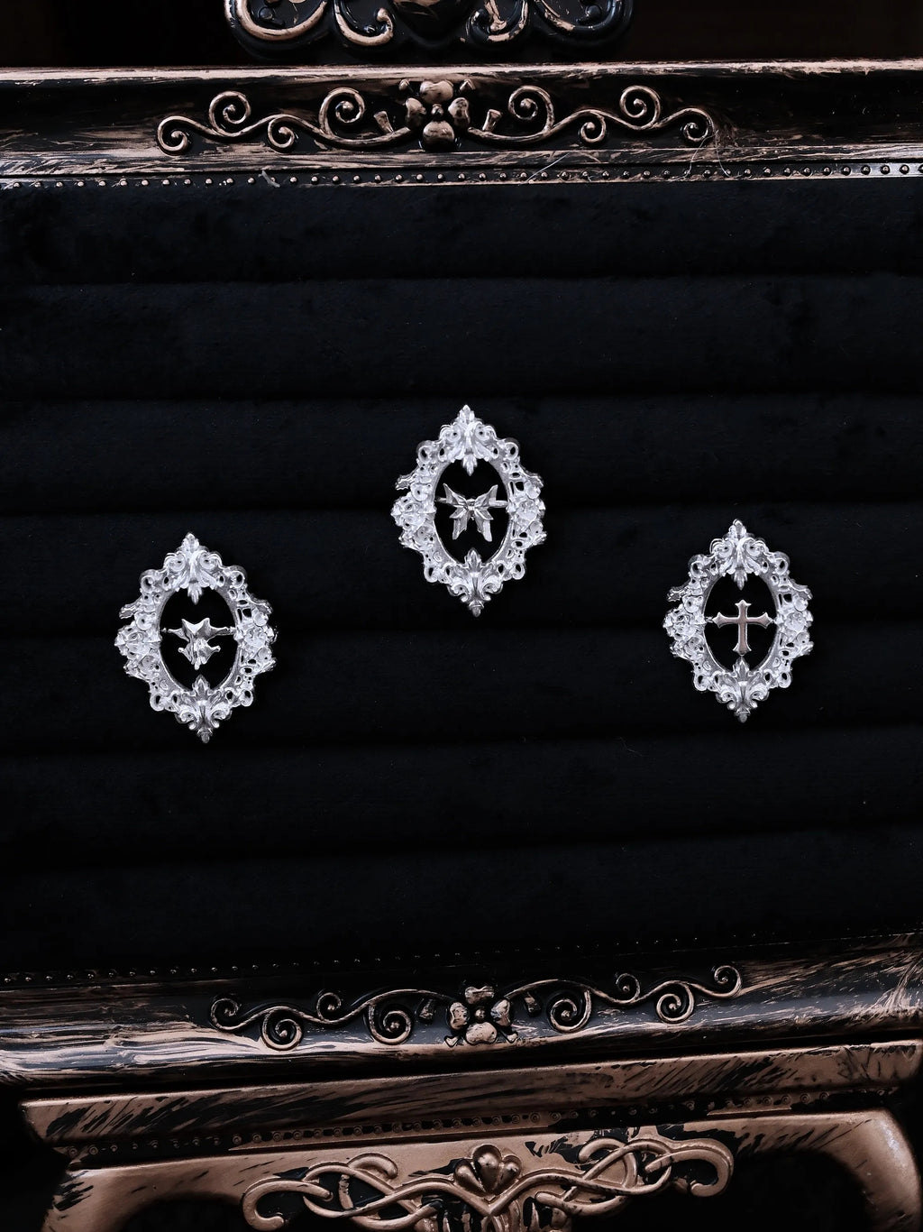 Sacred Frame Silver Open Ring Set - S925 Sterling Silver