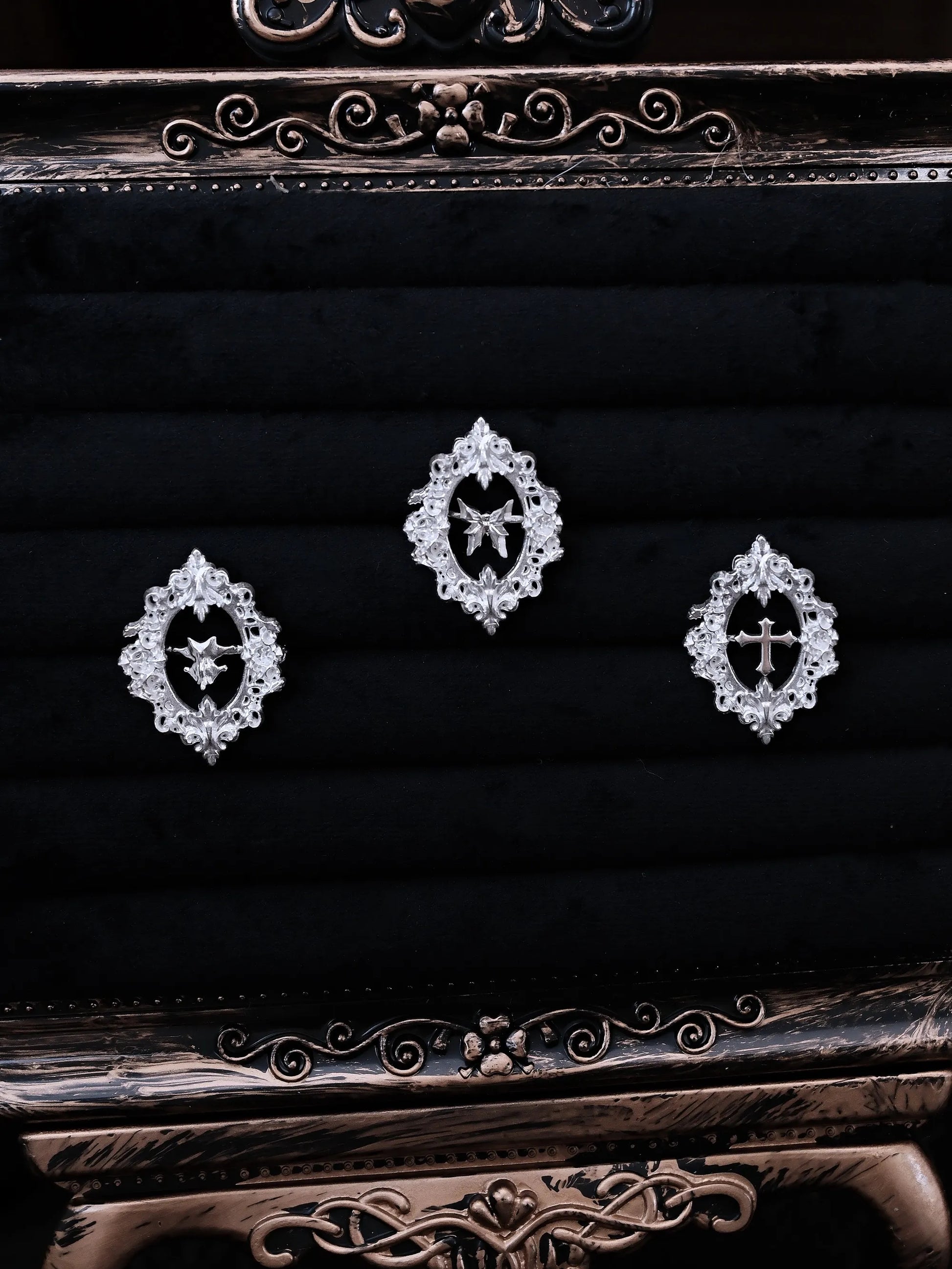 Sacred Frame Silver Open Ring Set - S925 Sterling Silver