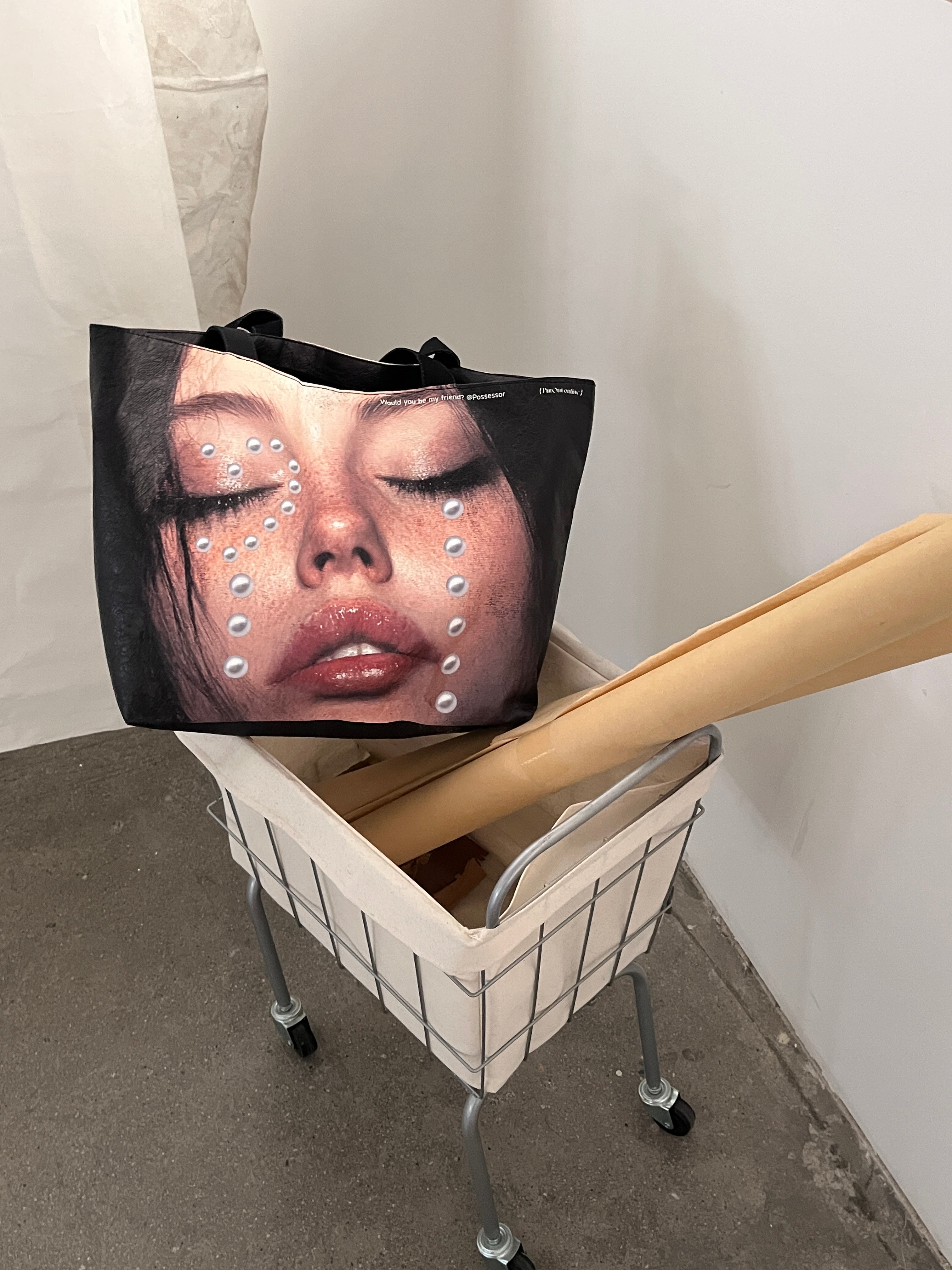 Y2K Pearl Tear Tyvek Tote Bag | Eco-Friendly DuPont Paper Shoulder Bag