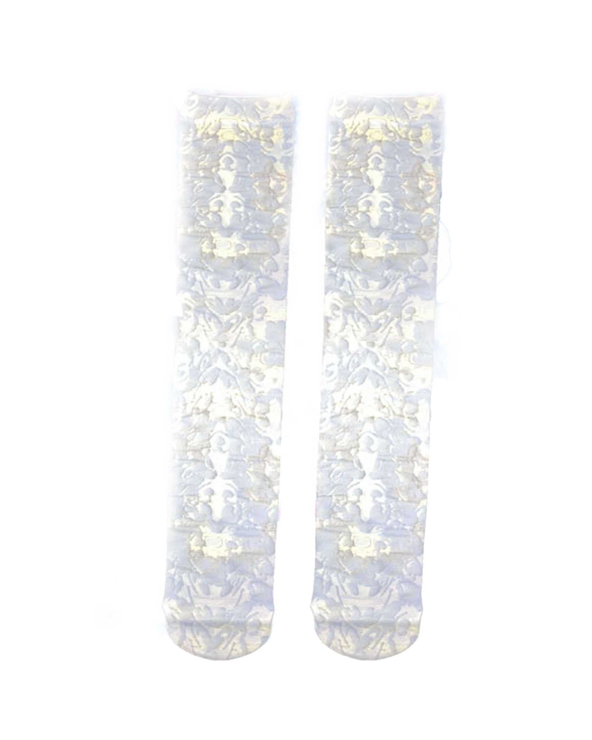 Alien Collage Calf Socks｜Digital Chaos Edition