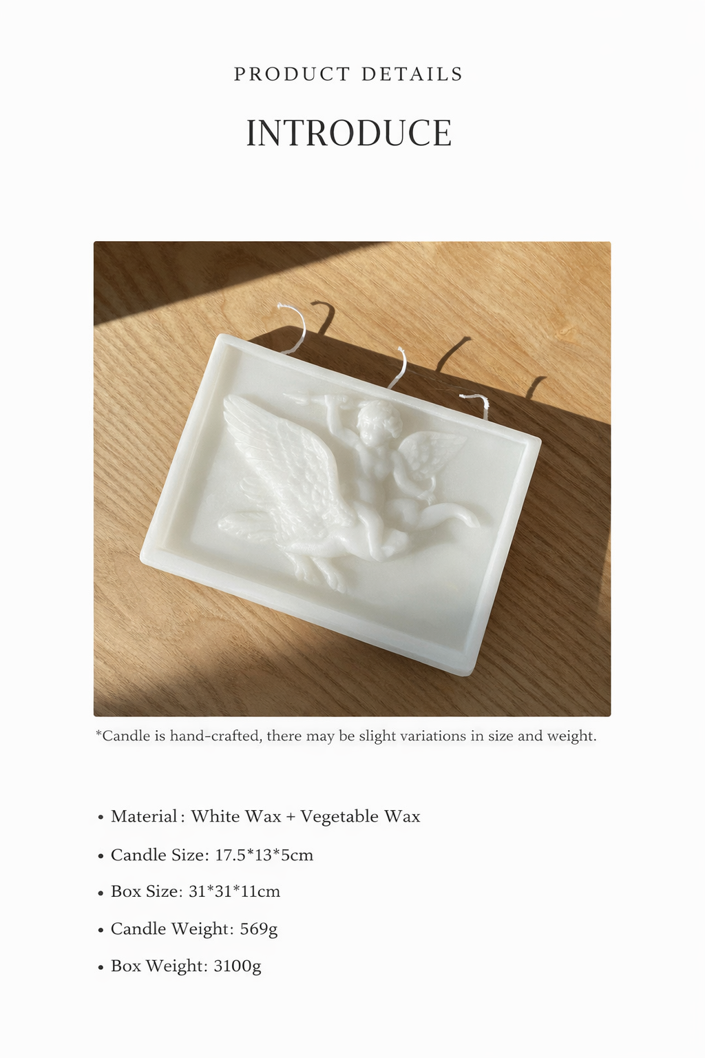ingo | "Cupid on the Dolphin" Bas-Relief Sculpture Candle – Heavyweight Marble Base Scented Art Piece