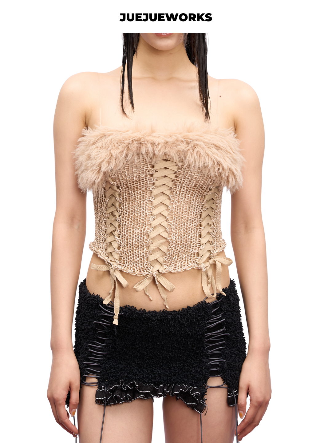Alice Cut-Out Knit Shrug by JUEJUEWORKS