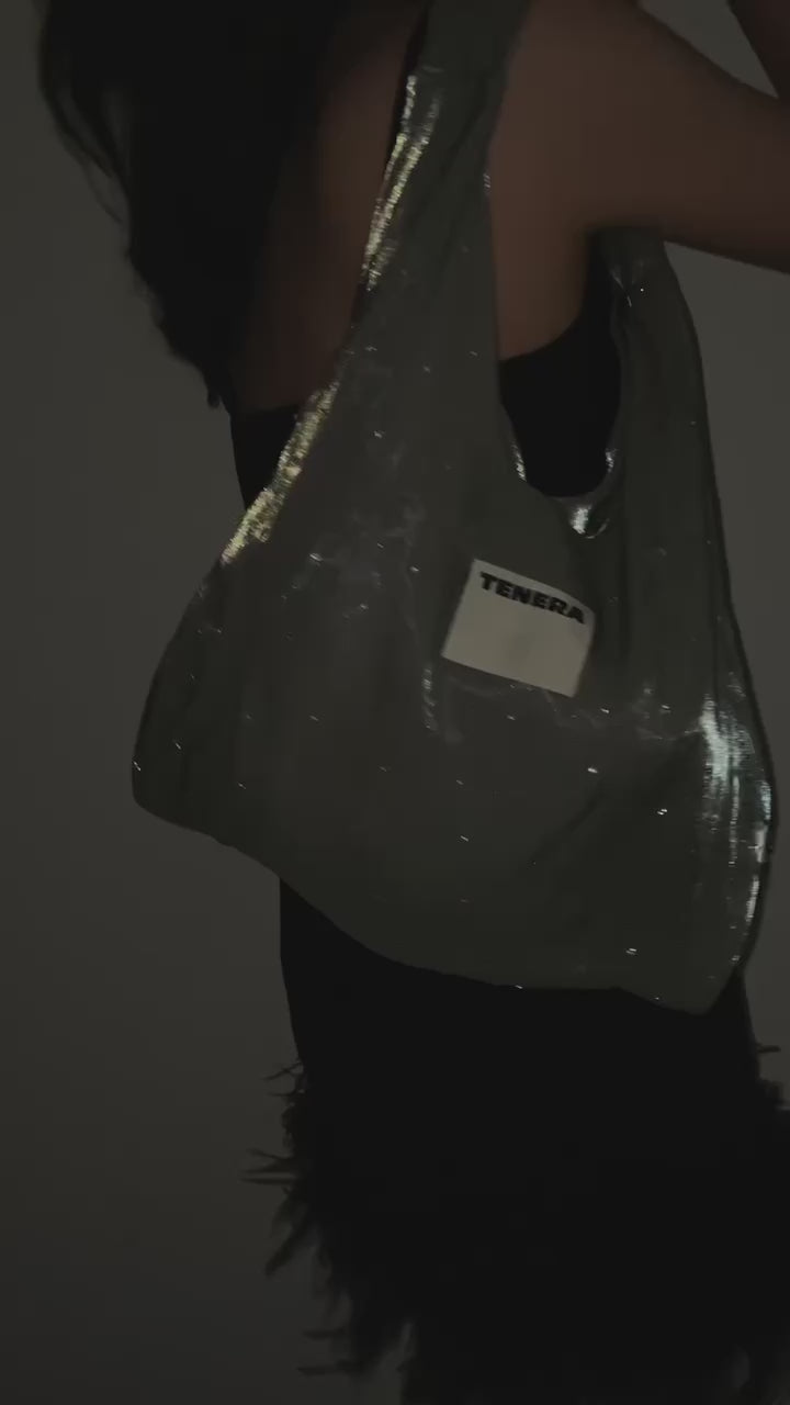 TENERA Plant-Based Satin Ballerina Shoulder Tote Bag