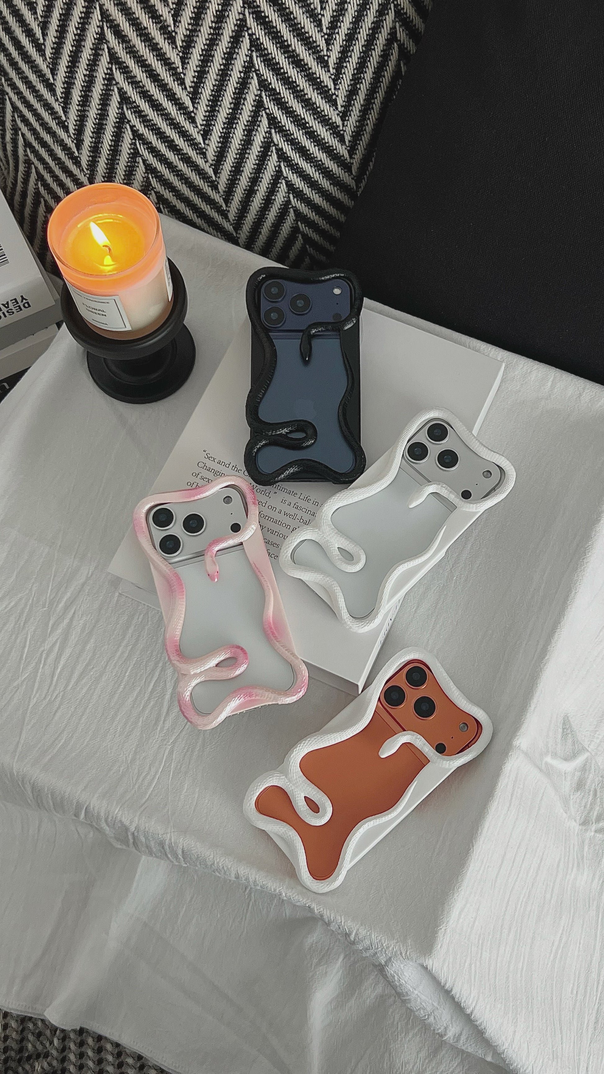 PINK DEVIL | Medusa Serpent 3D Printed iPhone Case – Sculptural Hard Shell